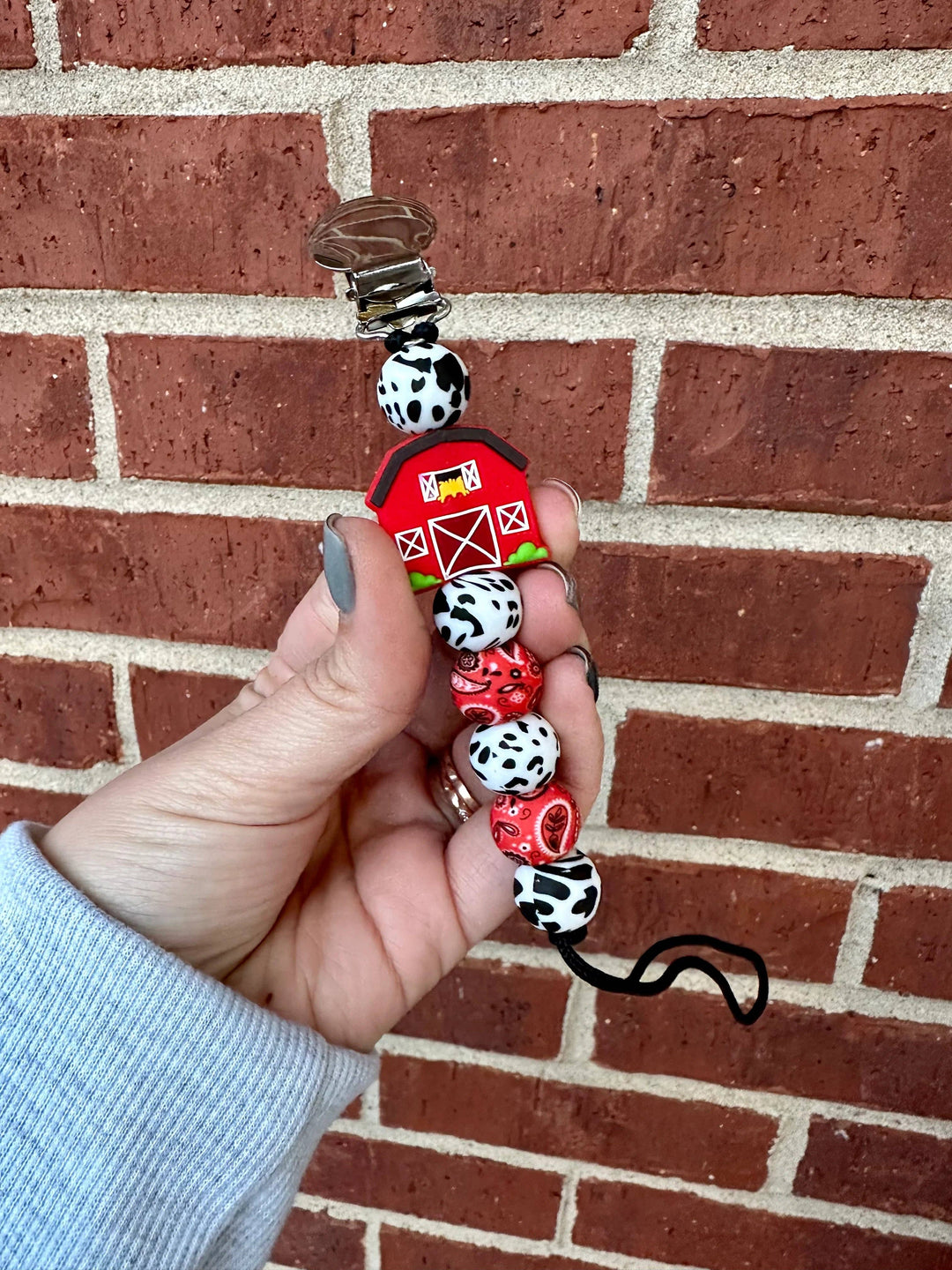Barnyard Pacifier Clip - Premium Pacifier Clip from Ridge & Co Teething Shop LLC - Just $16.95! Shop now at Pat's Monograms