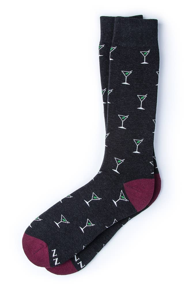 Straight Up And Dirty Sock - Black Carded Cotton - Premium Socks from Alynn - Just $12.95! Shop now at Pat's Monograms