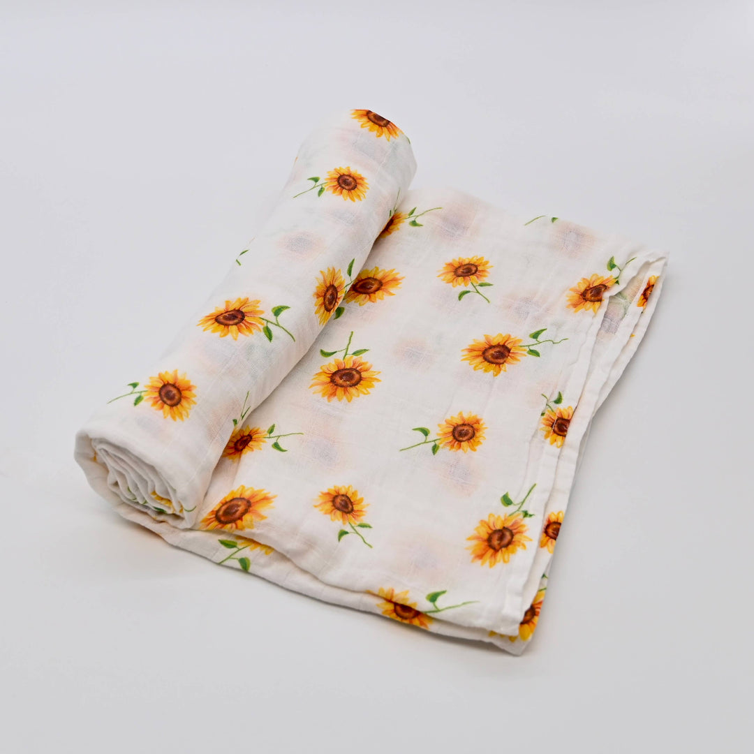 Sunflower Fields Swaddle Blanket - Premium  from LollyBanks - Just $19.95! Shop now at Pat's Monograms
