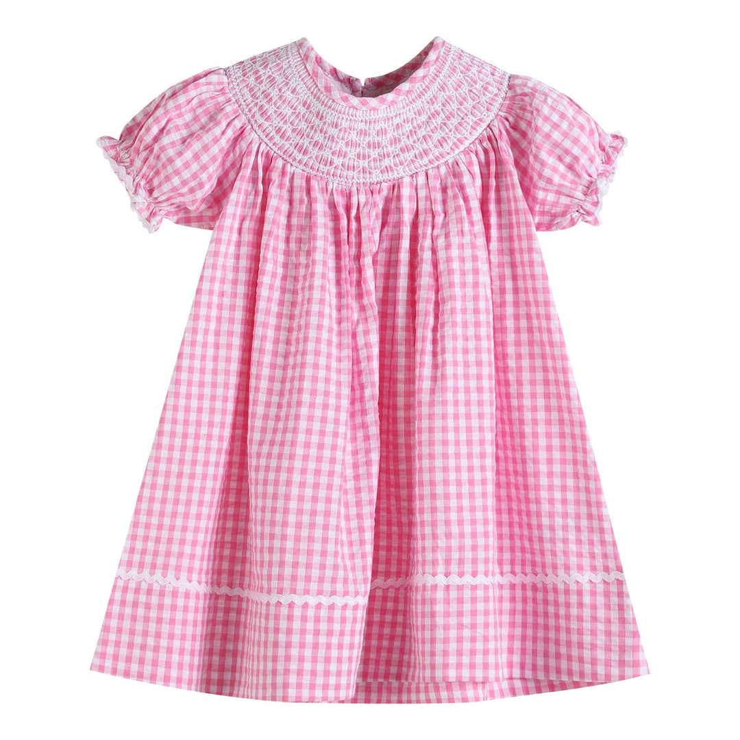 Pink Gingham Classic Smocked Bishop Dress - Premium from Lil Cactus - Just $34.0! Shop now at Pat's Monograms