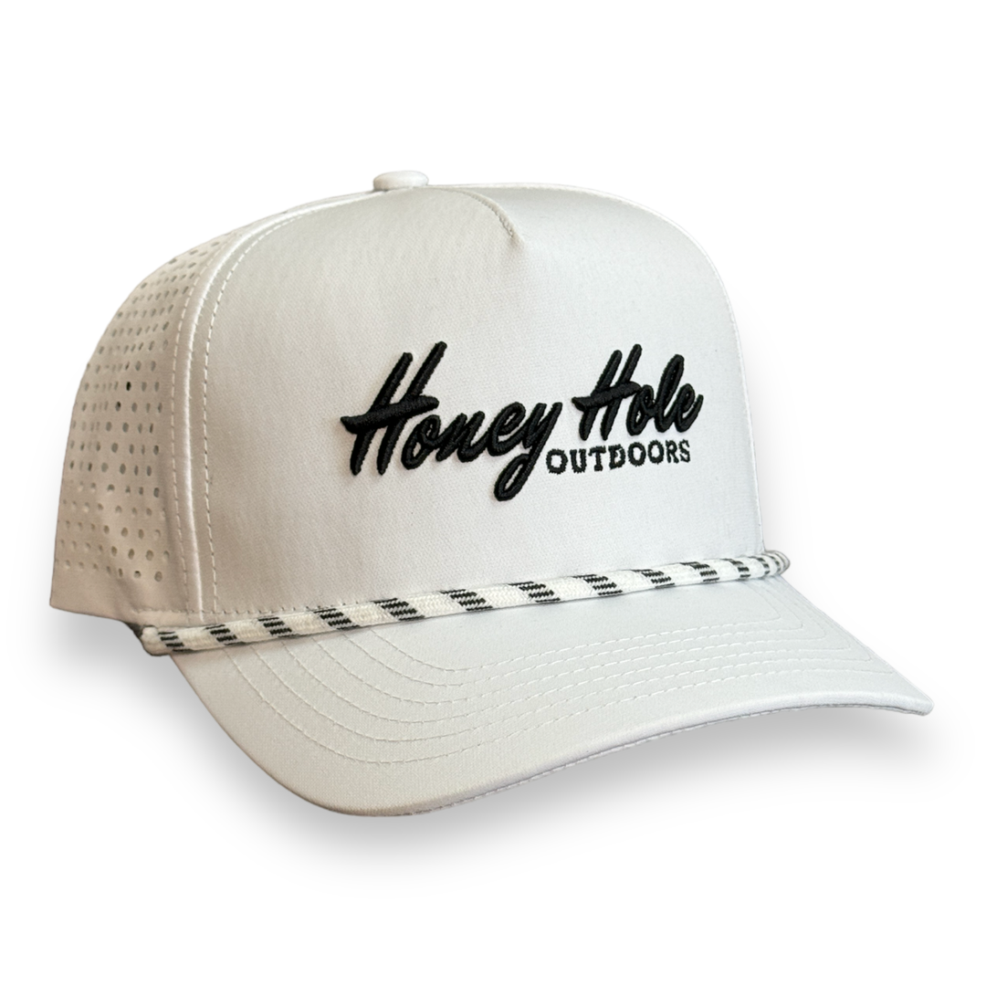 Performance Rope Hat - Heritage - White - Premium Caps from Honey Hole Outdoors - Just $35! Shop now at Pat's Monograms