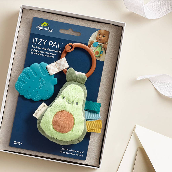 Itzy Pal™ Plush + Teether - Annie the Avocado - Premium Baby Soothers from Itzy Ritzy - Just $9.95! Shop now at Pat's Monograms