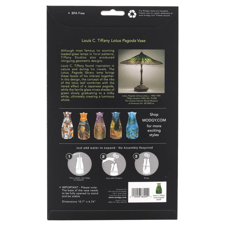 Modgy Expandable Vase - Louis C. Tiffany Green Lotus Pagoda - Premium decor from Modgy - Just $9.95! Shop now at Pat's Monograms