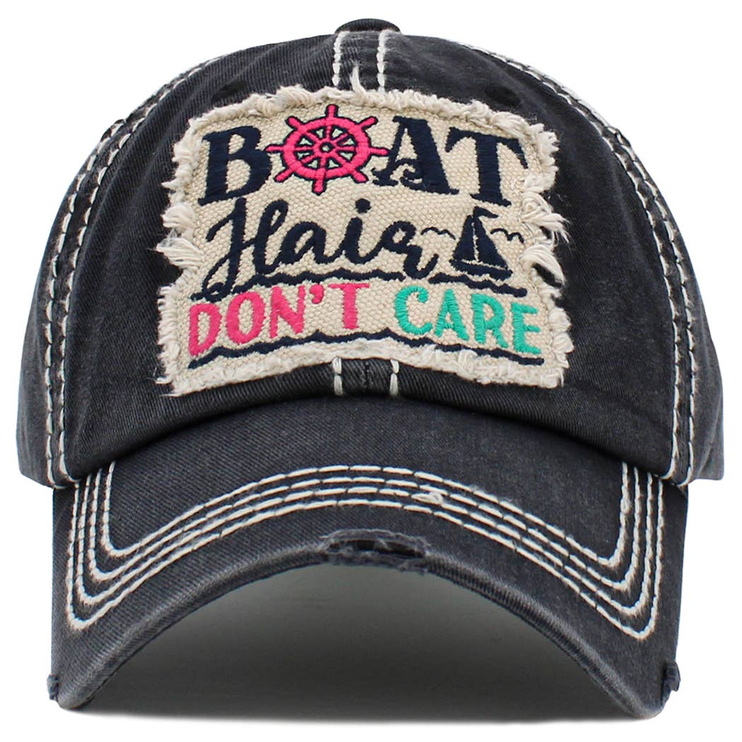 Boat Hair Don't Care Hat - Premium Hat from Your Fashion Wholesale - Just $19.95! Shop now at Pat's Monograms