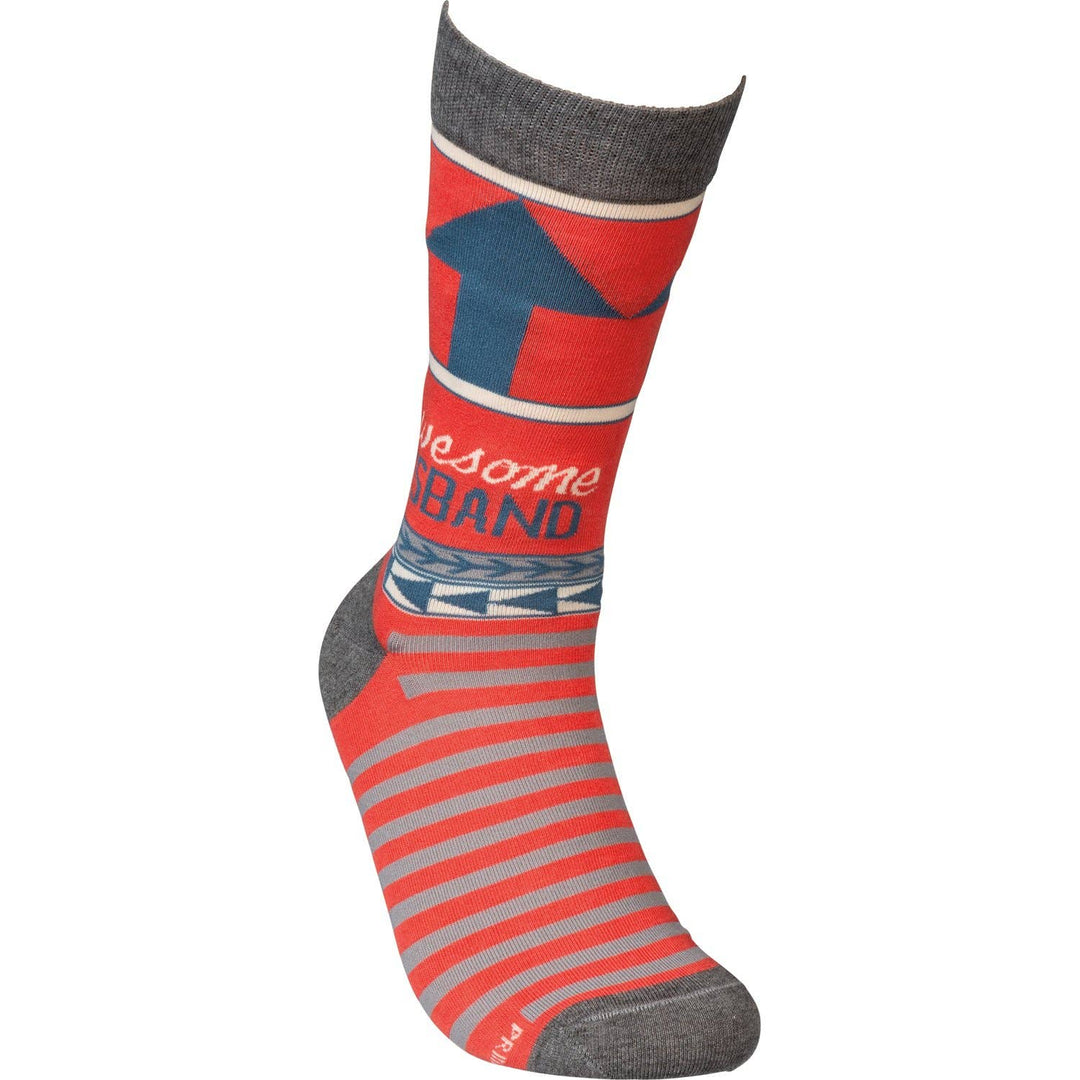 Awesome Husband Socks - Premium Socks from Primitives by Kathy - Just $11.50! Shop now at Pat's Monograms