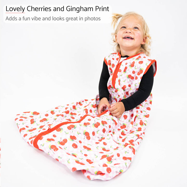 Cherry on Top Baby Sleep Sack, 100% Organic Cotton - Premium Baby Sleepwear from LollyBanks - Just $21.95! Shop now at Pat's Monograms