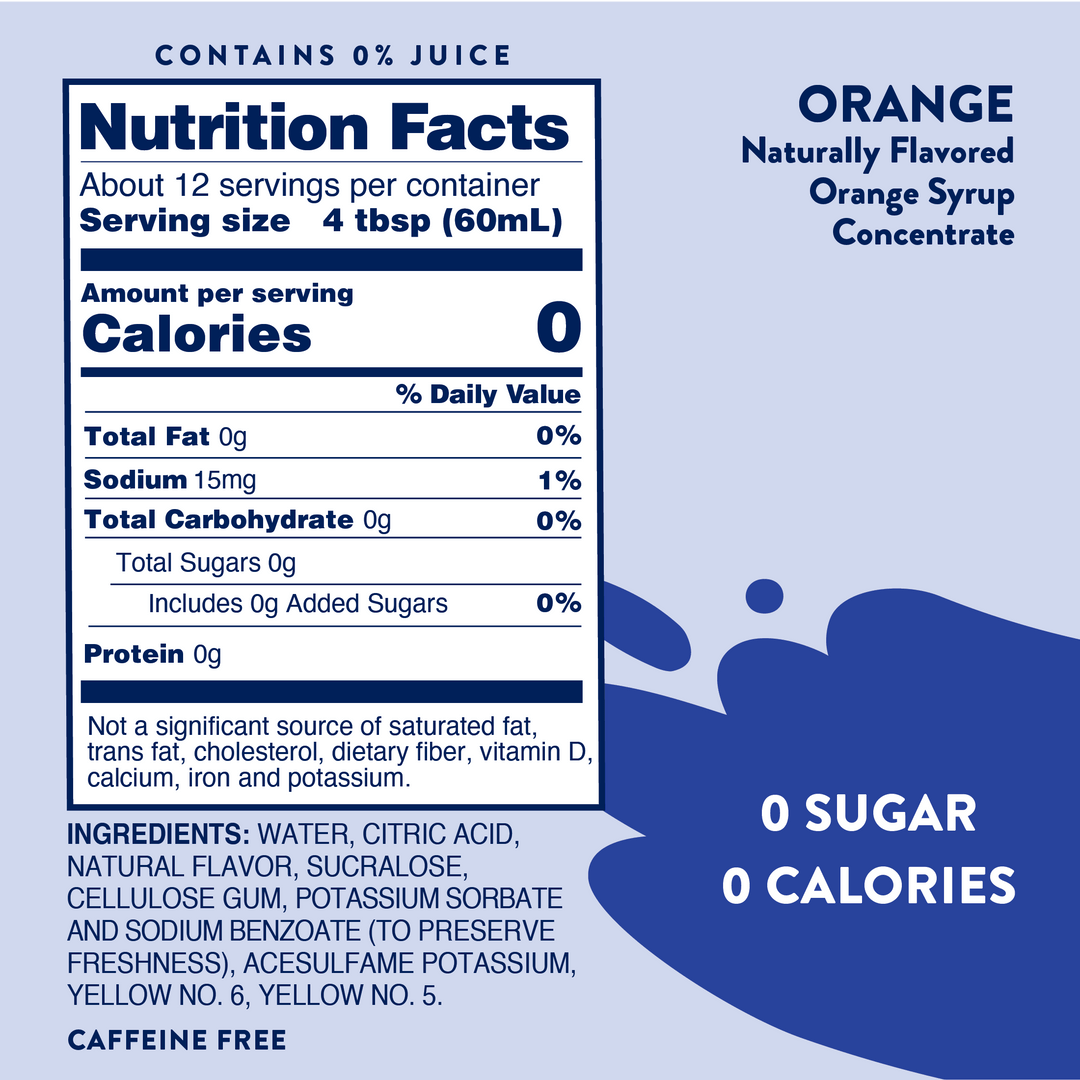 Sugar Free Orange Soda Syrup - Premium drink mix from Jordan's Skinny Mixes - Just $9.59! Shop now at Pat's Monograms