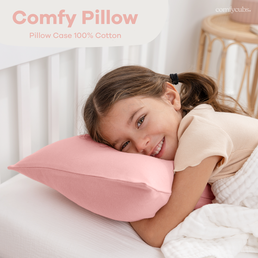 Toddler Pillow with Soft Cotton and Muslin Cotton Pillowcase - Premium pillow from Comfy Cubs - Just $24.95! Shop now at Pat's Monograms