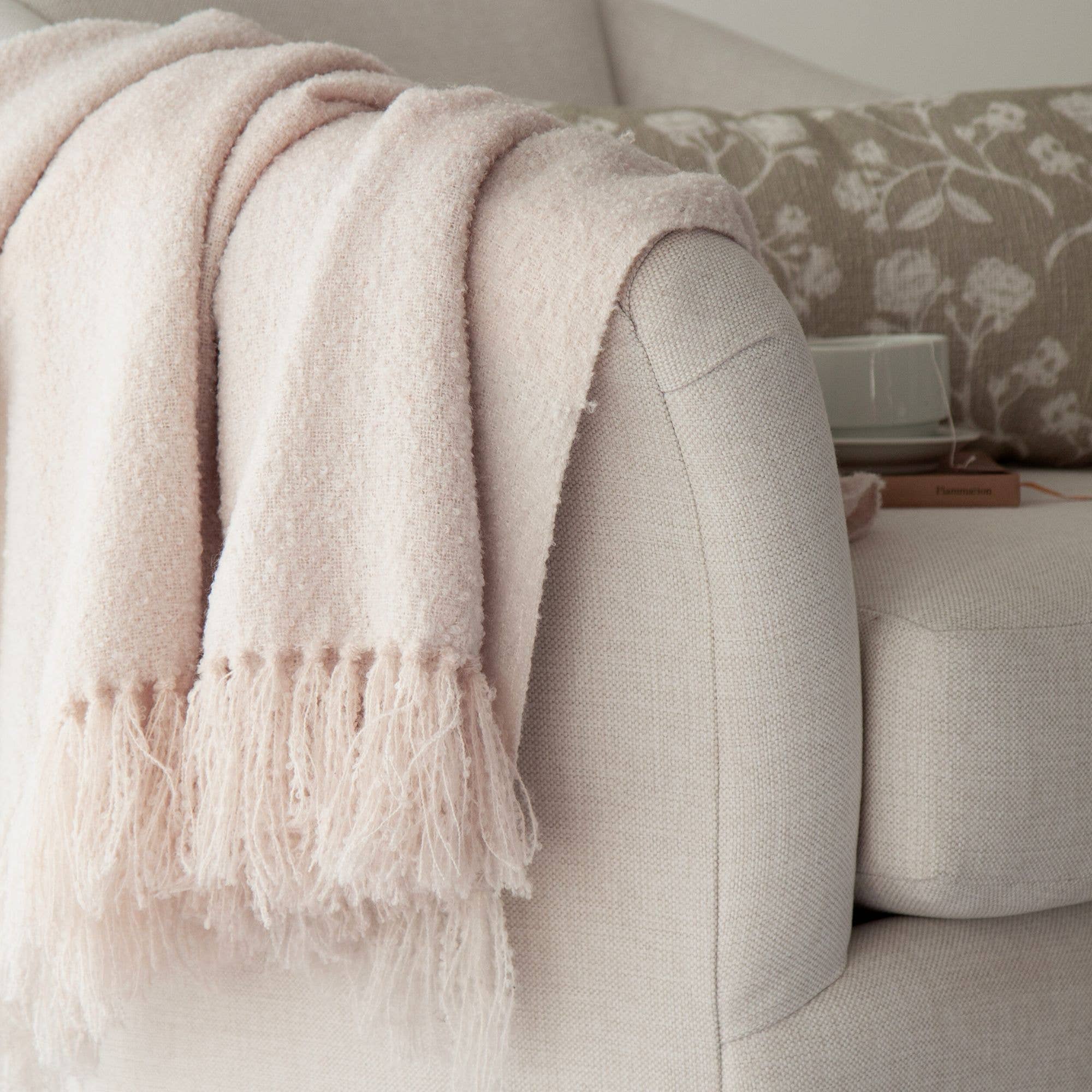 Oden Textured Boucle Throw: Cream / 50" X 60" - Premium blankets from Tajik Home LLC - Just $68.95! Shop now at Pat's Monograms