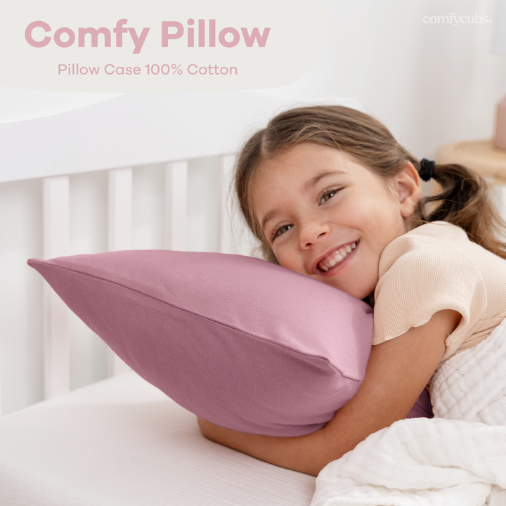 Toddler Pillow with Soft Cotton and Muslin Cotton Pillowcase - Premium pillow from Comfy Cubs - Just $24.95! Shop now at Pat's Monograms