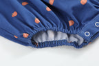 Blue Pumpkin Print Knit Smocked Romper - Premium  from Lil Cactus - Just $36! Shop now at Pat's Monograms