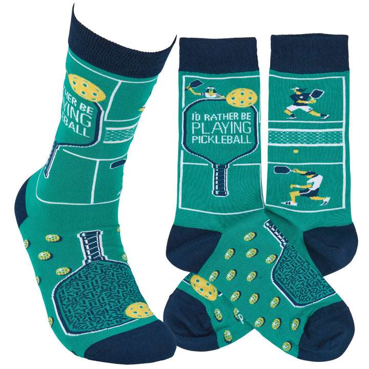 Rather Be Playing Pickleball Socks - Premium socks from Primitives by Kathy - Just $10.95! Shop now at Pat's Monograms