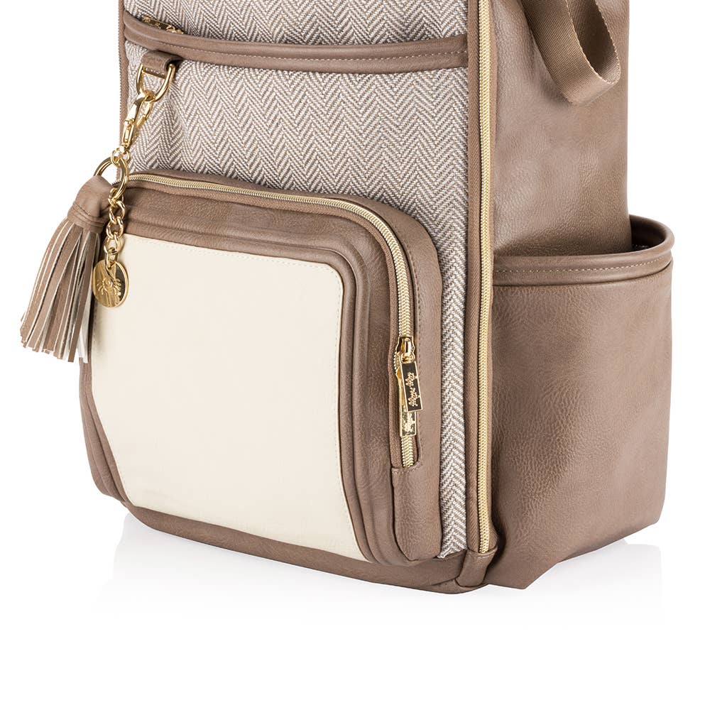 Vanilla Latte Boss Plus™ Backpack Diaper Bag - Premium diaper bag from Itzy Ritzy - Just $189.95! Shop now at Pat's Monograms