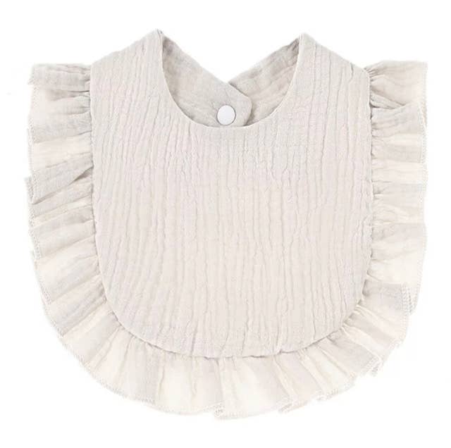 Muslin Ruffle Bib - Premium  from Zsa Zsa & LoLLi - Just $8.95! Shop now at Pat's Monograms