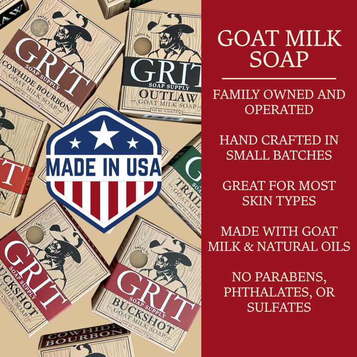 Outlaw Goat Milk Bar Soap - Premium Bath & Body from GRIT Soap Supply - Just $8.95! Shop now at Pat's Monograms
