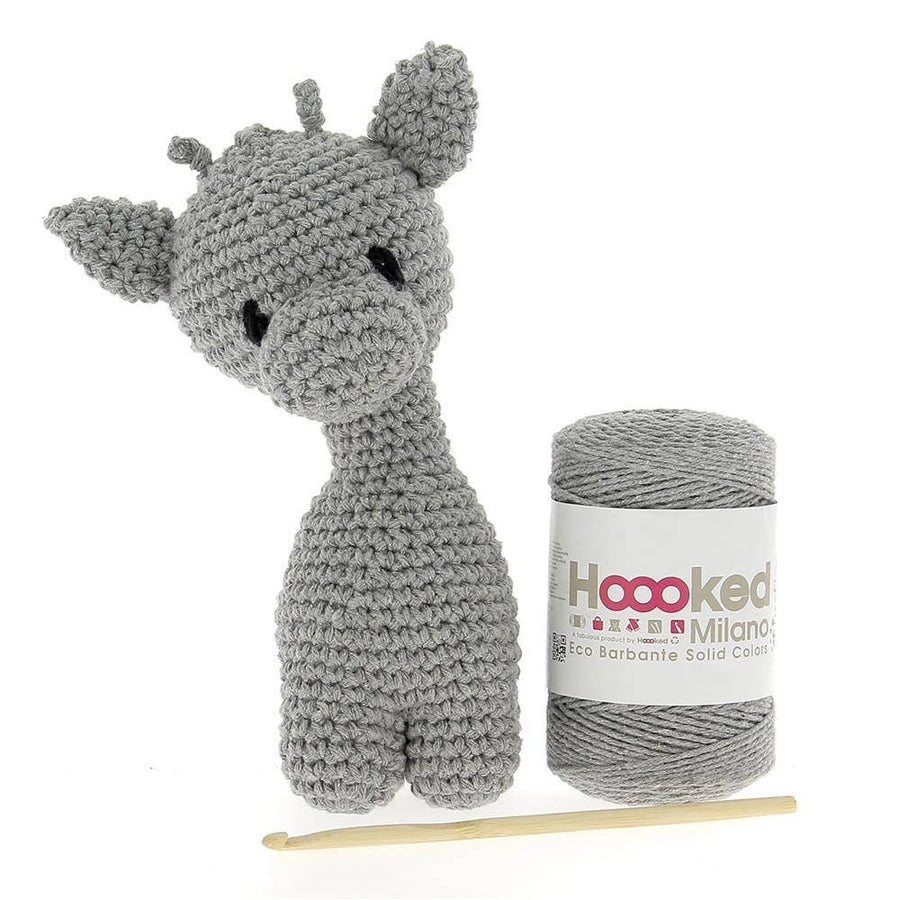 DIY Crochet Kit Giraffe Ziggy Eco Barbante Gris - Premium Baby Gift from Hoooked - Just $11.94! Shop now at Pat's Monograms