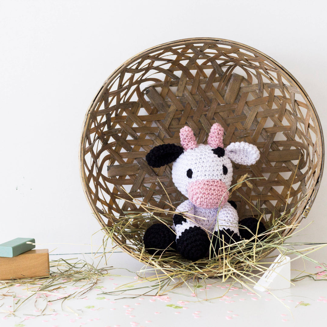 DIY Crochet Kit Cow Kirby - Premium Baby Gift from Hoooked - Just $11.94! Shop now at Pat's Monograms