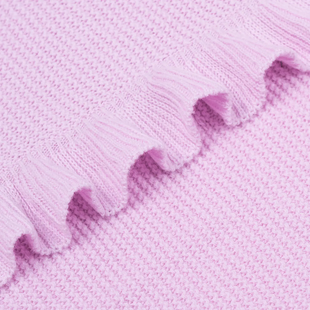 Ruffled Knit Baby Blanket - 100% Cotton - Premium Baby Blanket from SwaddleAn - Just $44.95! Shop now at Pat's Monograms