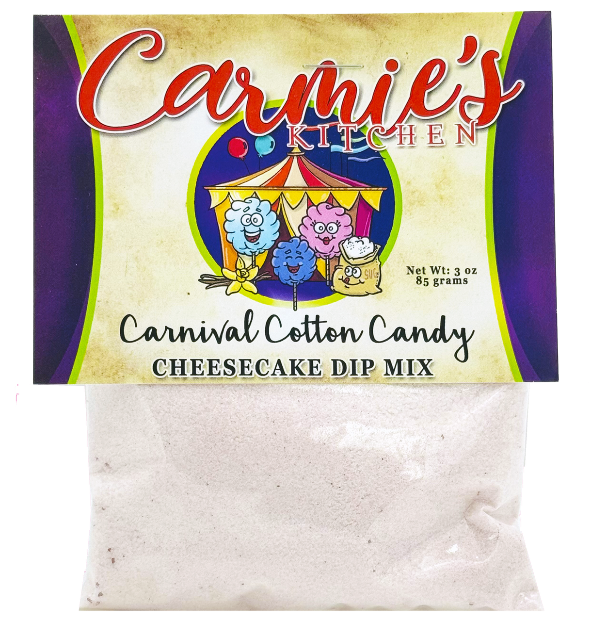 Carnival Cotton Candy Cheesecake Mix - Premium Gourmet Foods from Carmie's Kitchen - Just $4.50! Shop now at Pat's Monograms
