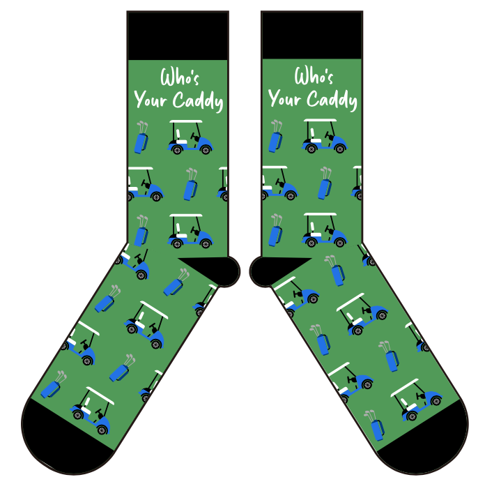 Who's Your Caddy Golf Socks Golf Gift - Premium Socks from Barrel Down South - Just $11.95! Shop now at Pat's Monograms