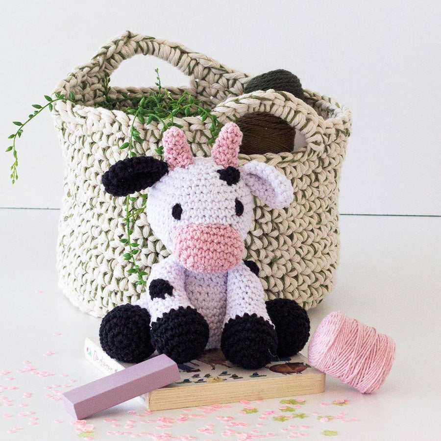 DIY Crochet Kit Cow Kirby - Premium Baby Gift from Hoooked - Just $11.94! Shop now at Pat's Monograms