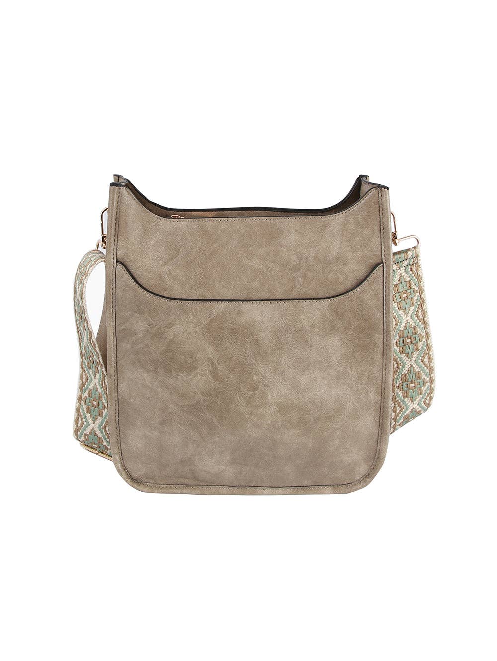 Front Pocket Stylized Strap Shoulder Bag - Premium handbag from Handbag Factory Corp - Just $42.95! Shop now at Pat's Monograms