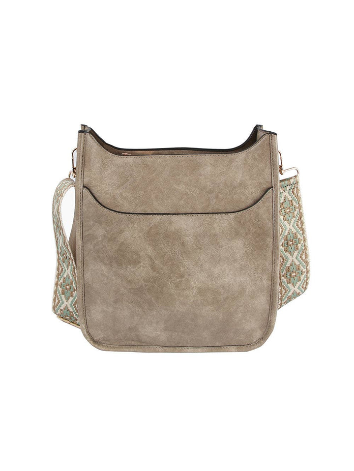 Front Pocket Stylized Strap Shoulder Bag - Premium handbag from Handbag Factory Corp - Just $42.95! Shop now at Pat's Monograms