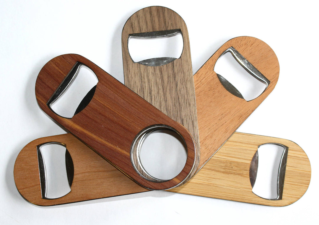 Customizable Wooden Keychain Bottle Opener - Premium barware from WUDN Handcrafted - Just $11! Shop now at Pat's Monograms