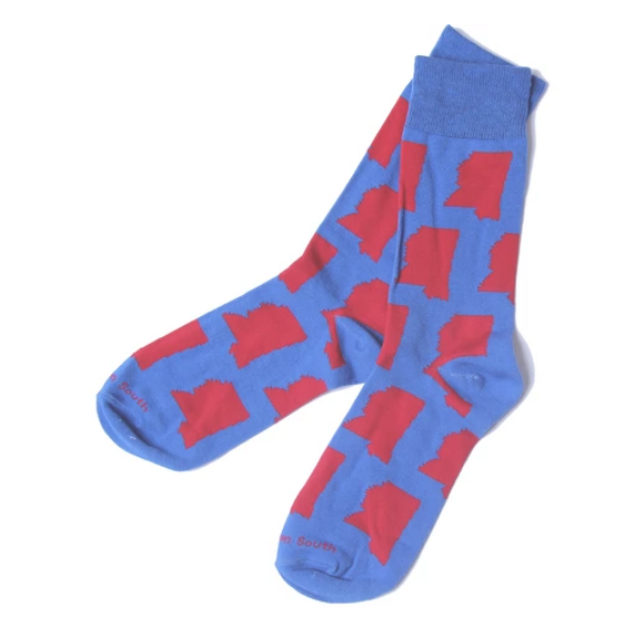 Blue Mississippi Socks - Premium socks from Barrel Down South - Just $11.95! Shop now at Pat's Monograms