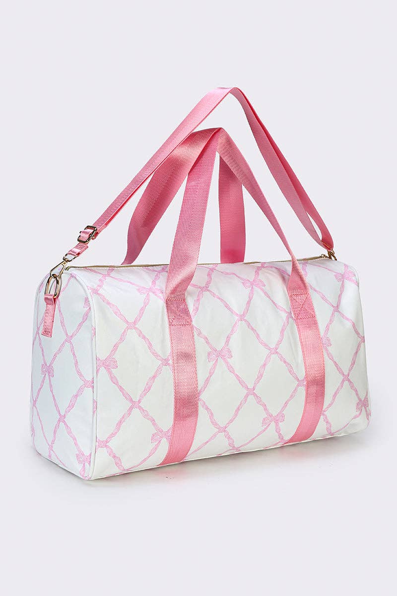 Bow Printed Duffel Bag - Premium Duffel Bags from sassy kids palace - Just $32.95! Shop now at Pat's Monograms