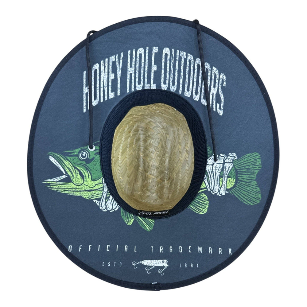 Honey Hole Straw Hat - Skelly Bass - Premium hat from Honey Hole Outdoors - Just $35.95! Shop now at Pat's Monograms