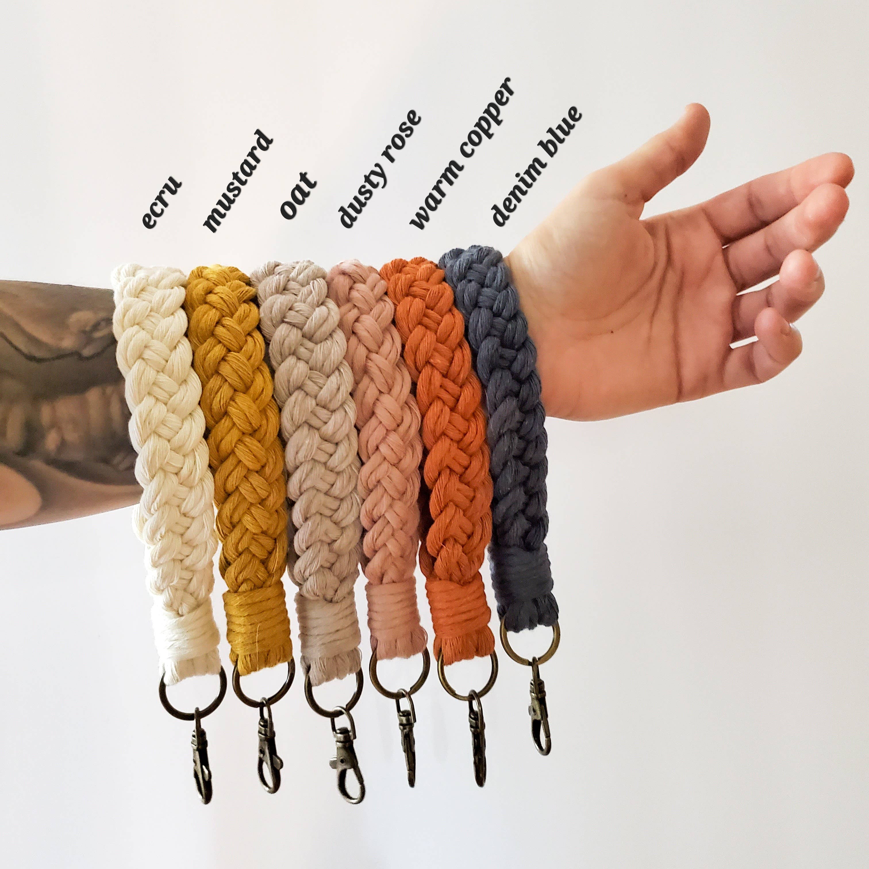 Braided Macrame Wristlet Keychain - Premium Accessories from Under The Pines Goods - Just $13.95! Shop now at Pat's Monograms