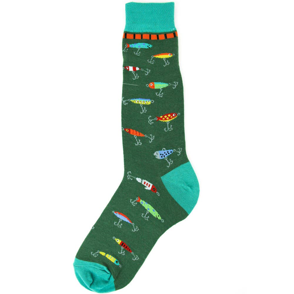 Men's Fishing Lure Sock - Premium Socks from Foot Traffic Socks - Just $10.95! Shop now at Pat's Monograms