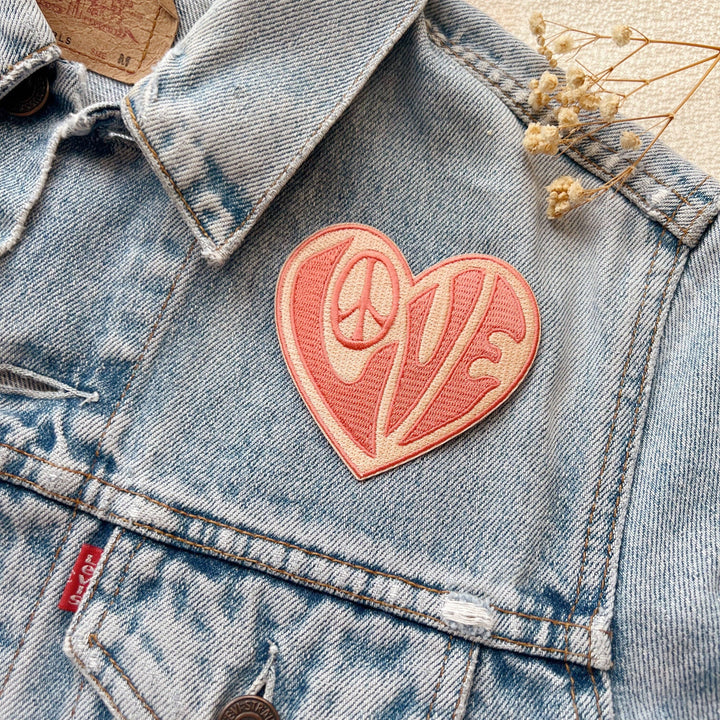 Love 70s Retro Heart Patch - Premium Patch from Kindness is Magic - Just $5.95! Shop now at Pat's Monograms