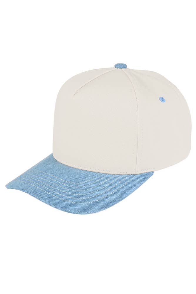 C.C Two Tone Canvas Trucker Hat Baseball Cap - Premium baseball cap from Hana - Just $12! Shop now at Pat's Monograms