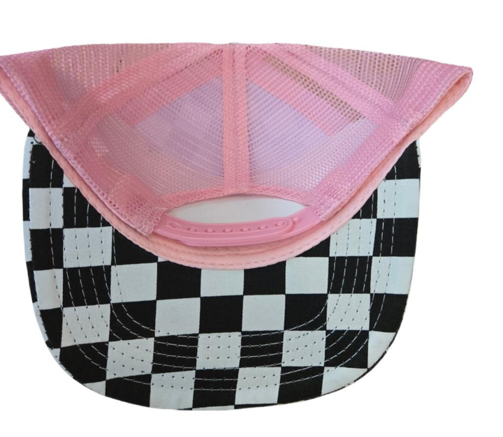 Toddler Kids Checkered Trucker Hat Checker - Premium Trucker Cap from ThatsRad - Just $8.95! Shop now at Pat's Monograms