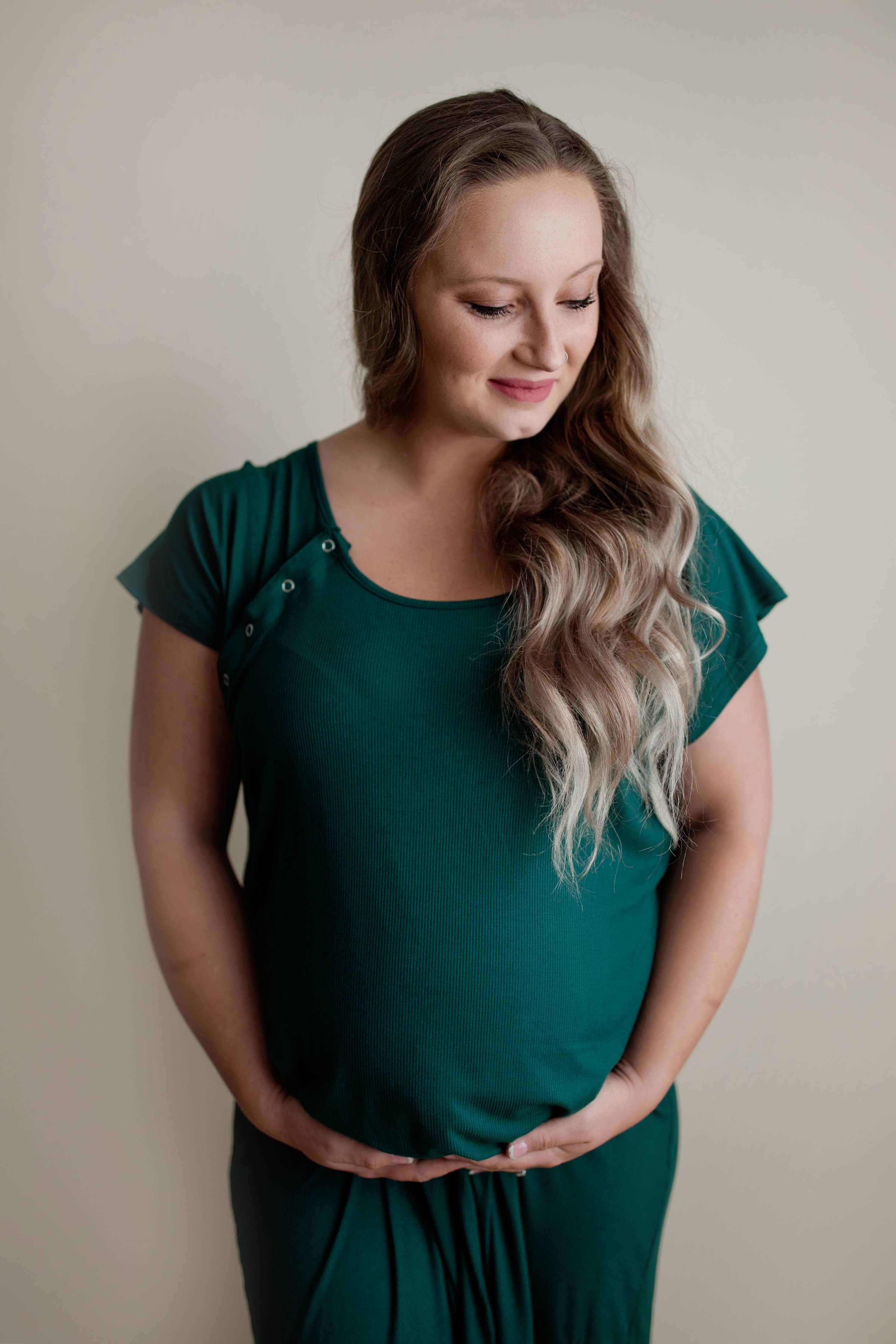Forest Maternity Mommy Labor and Delivery/ Nursing Gown - Premium Maternity Clothing from Three Little Tots - Just $36.95! Shop now at Pat's Monograms
