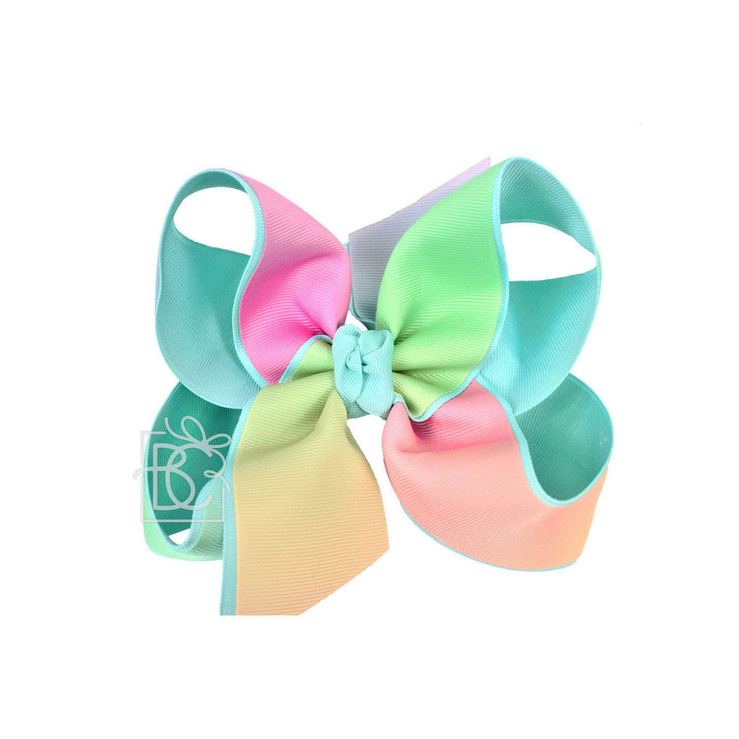 LAYERED RAINBOW BOW ON CLIP - Premium Hair Bows from Beyond Creations, LLC - Just $13.95! Shop now at Pat's Monograms