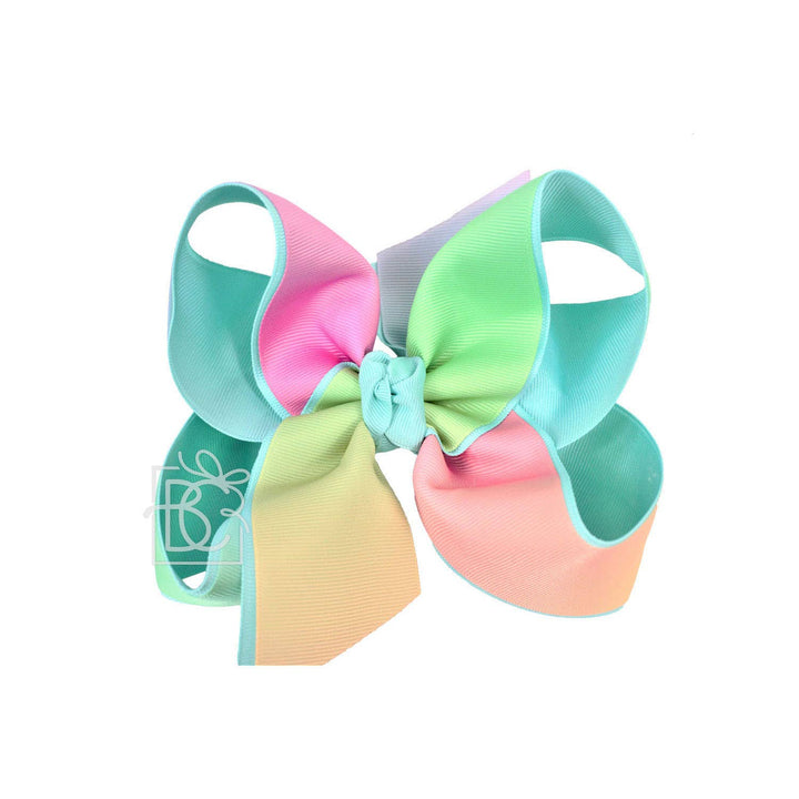 LAYERED RAINBOW BOW ON CLIP - Premium Hair Bows from Beyond Creations, LLC - Just $13.95! Shop now at Pat's Monograms
