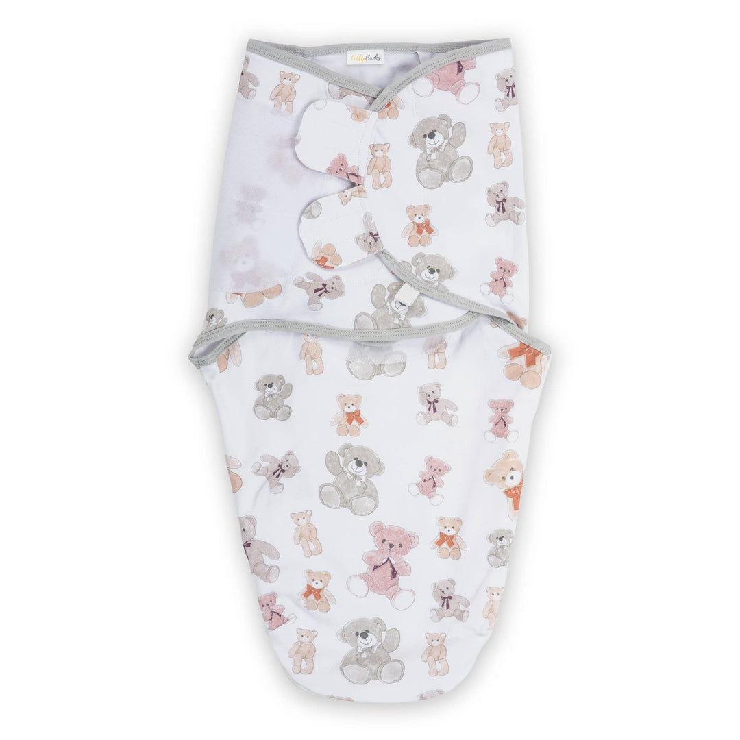 Teddy Bear Baby Sleep Swaddle 100% Organic Cotton - Premium Swaddle from LollyBanks - Just $15.95! Shop now at Pat's Monograms