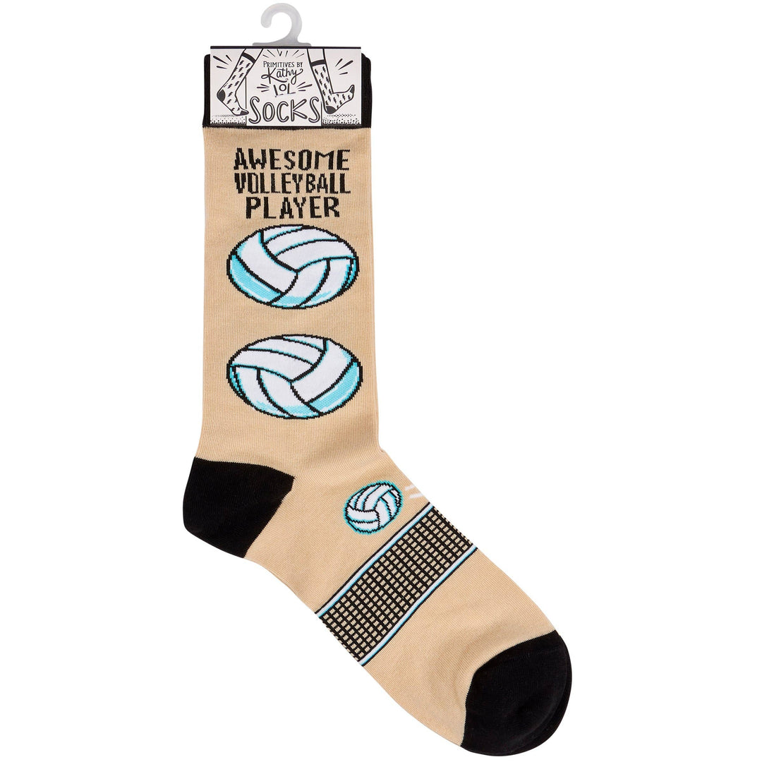 Awesome Volleyball Player Socks - Premium Socks from Primitives by Kathy - Just $11.50! Shop now at Pat's Monograms