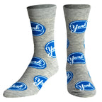 York Logo - Mens Crew Folded - Premium socks from Crazy Socks - Just $8! Shop now at Pat's Monograms