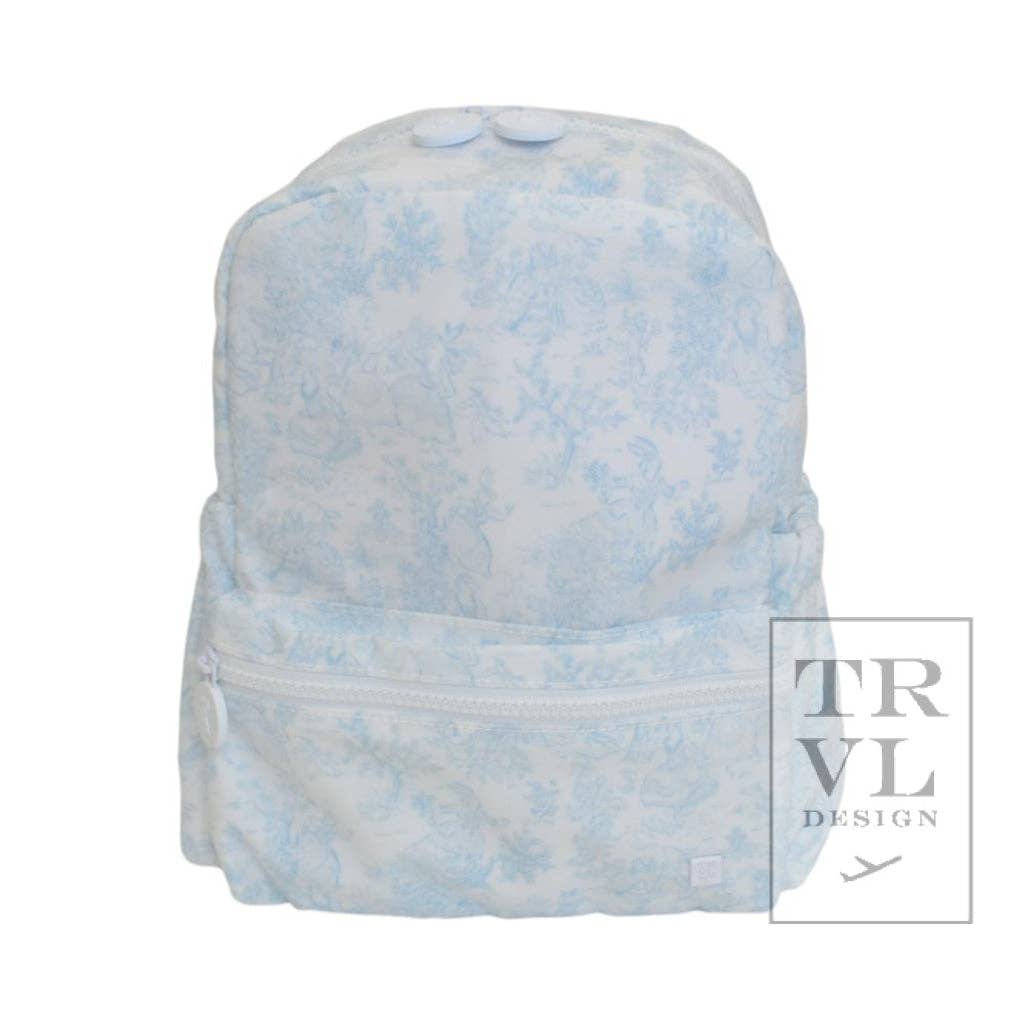 Mini Backer - Bunny Toile Blue - Premium Backpack from TRVL Design - Just $46.95! Shop now at Pat's Monograms