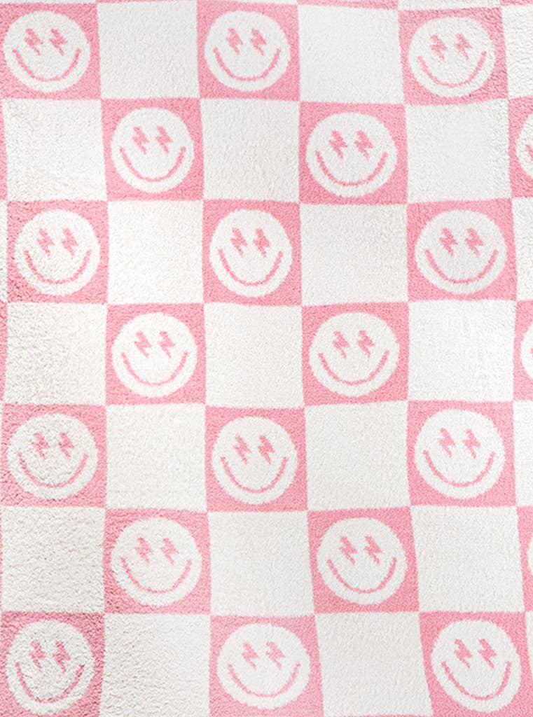 Pink Bolt Smile Blanket - Premium  from Living Royal - Just $55.95! Shop now at Pat's Monograms