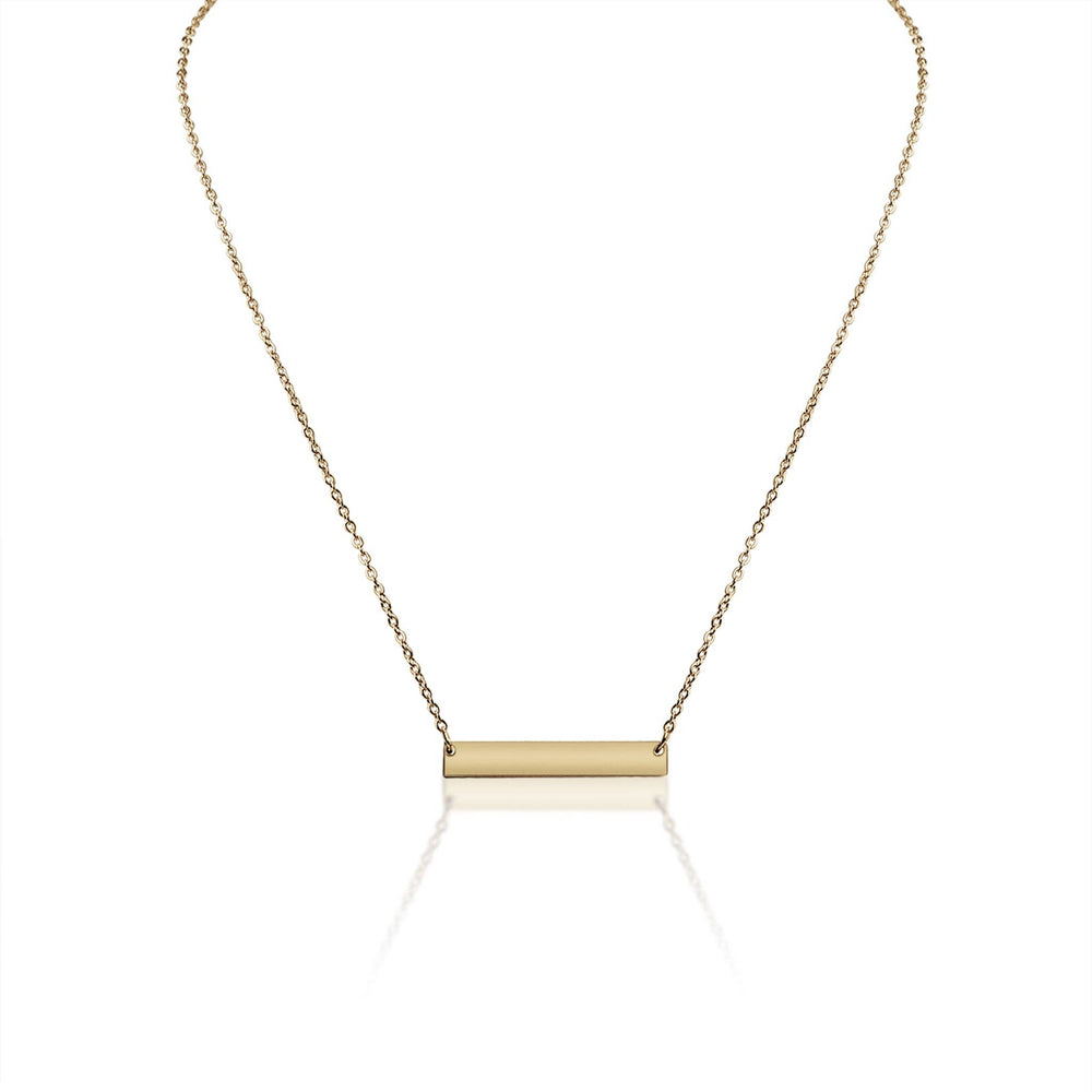 Stainless Steel Blank Bar Necklace - Premium Jewelry from WJW - Just $24.95! Shop now at Pat's Monograms