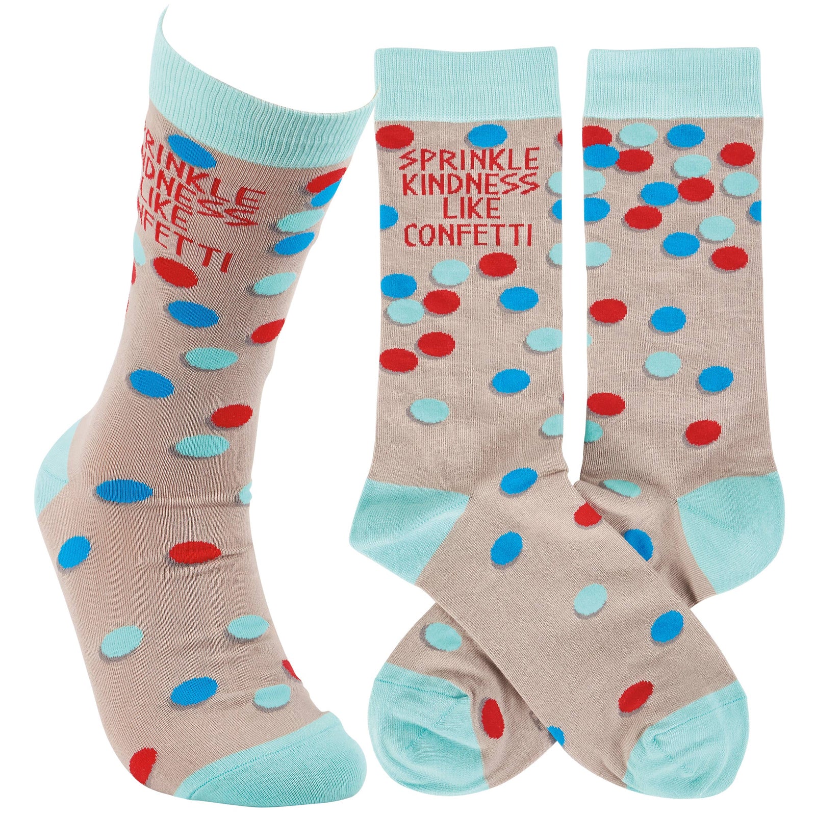 Spread Kindness Like Confetti Socks - Premium Socks from Primitives by Kathy - Just $11.50! Shop now at Pat's Monograms