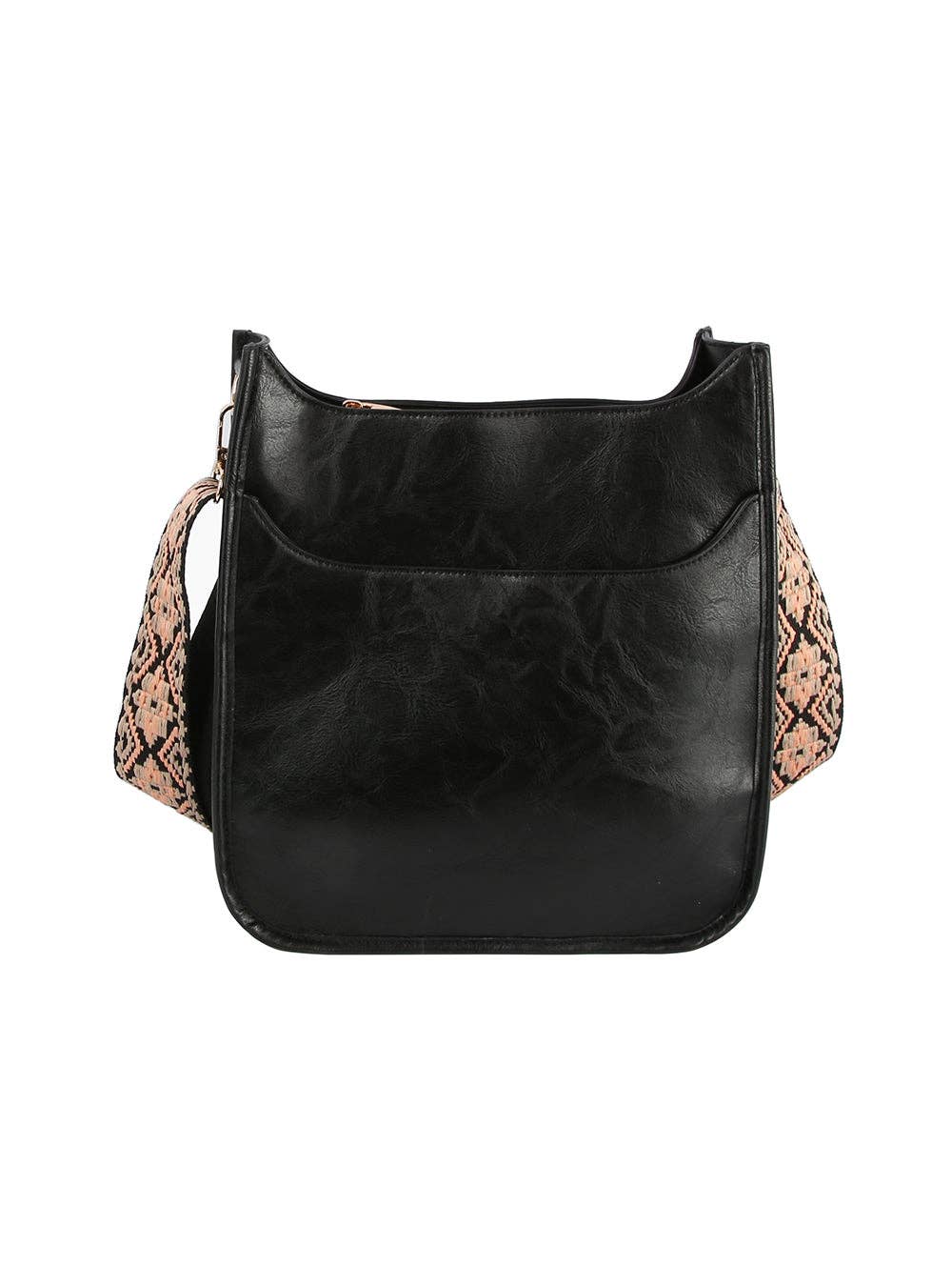 Front Pocket Stylized Strap Shoulder Bag - Premium handbag from Handbag Factory Corp - Just $42.95! Shop now at Pat's Monograms