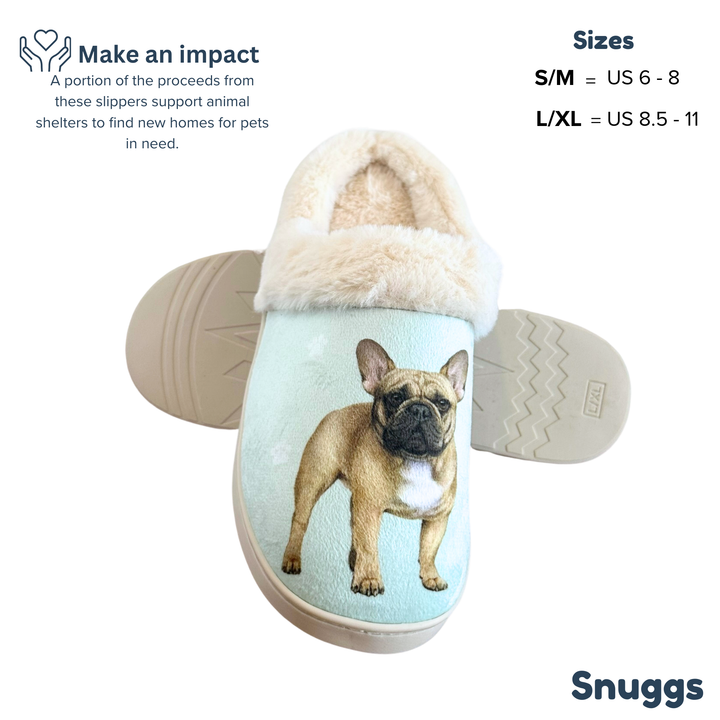 French Bulldog Snuggs Slippers - Premium Slippers from E&S Pets - Just $24.95! Shop now at Pat's Monograms