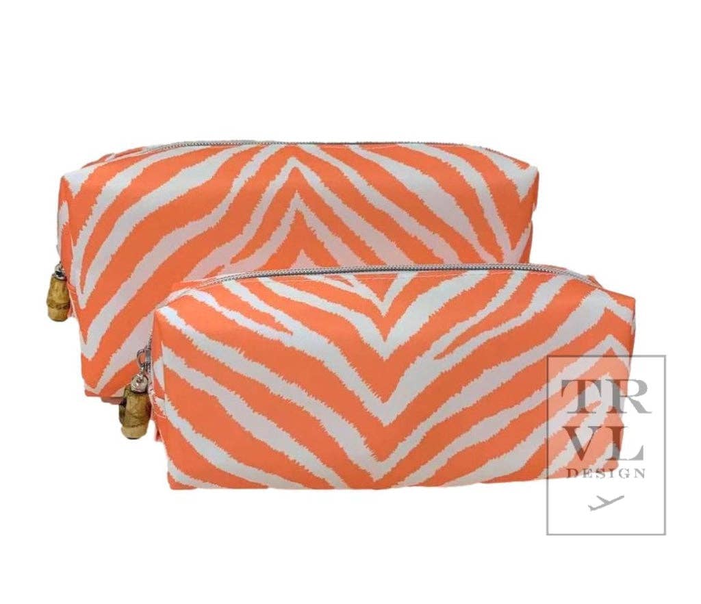 Duos - Travel Pouches - Hide Stripe Melon - Premium Cosmetic Bag from TRVL Design - Just $26.95! Shop now at Pat's Monograms