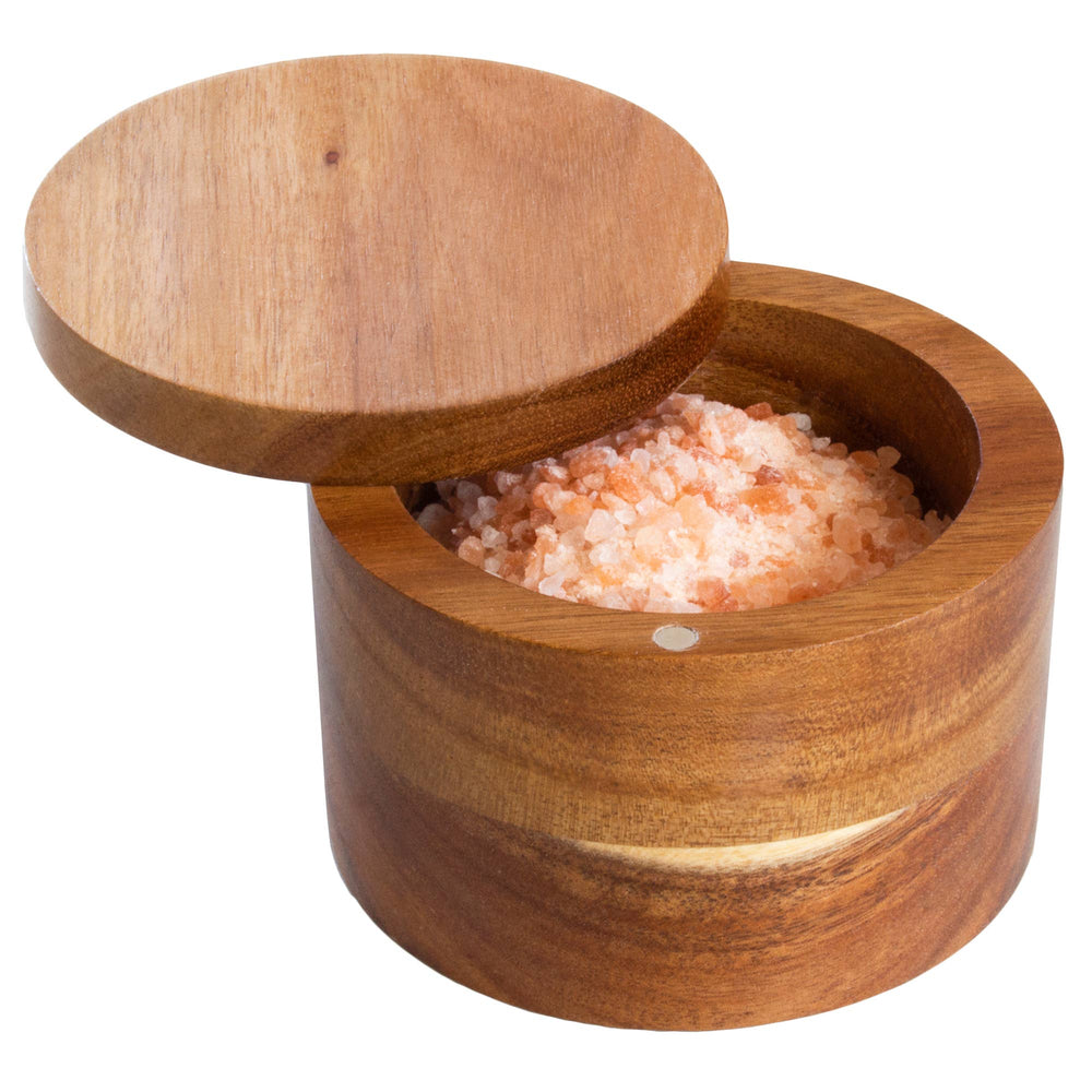 Rock & Branch® Acacia Salt Cellar with Swivel Lid - Premium Kitchen Accessories from Totally Bamboo - Just $18.95! Shop now at Pat's Monograms